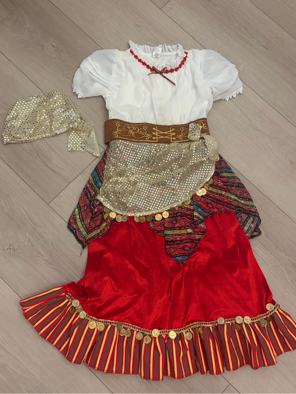 Classic Red & Gold fortune teller Costume